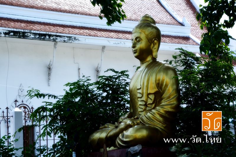 พระพุทธรูป ใต้ต้นศรีมหาโพธิ์ วัดราชคฤห์วรวิหาร [วัดมอญ] (Wat Rajkrueh) ตั้งอยู่เลขที่ 434 ถนนเทอดไท 